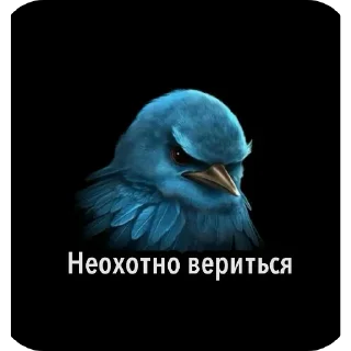 🐦 Стикер «Набор стикеров с мемной птицей «Вряд-ли»» для Telegram