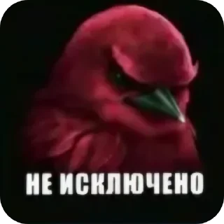 🐦 Стикер «Набор стикеров с мемной птицей «Вряд-ли»» для Telegram