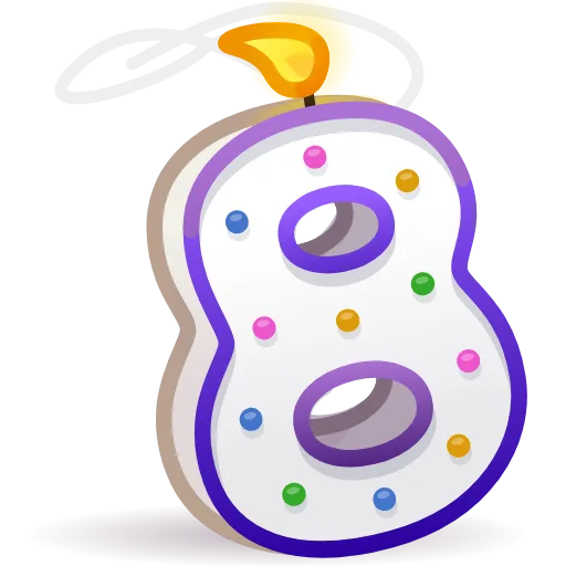 8️⃣ Эмодзи «Birthday Collection» для Telegram