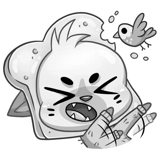 🎀 Стикер «Бисквит в свитере серый» для Telegram