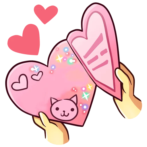 ❤ Стикер «Бисквит и Ванилька без надписей» для Telegram