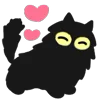❤️ Эмодзи «Black Cats» для Telegram