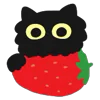 🍓 Эмодзи «Black Cats» для Telegram