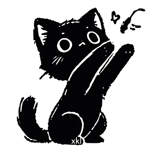🤍 Эмодзи «𝐵𝘭𝘢𝘤𝘬 𝒞𝘢𝘵 𝐻𝒟» для Telegram
