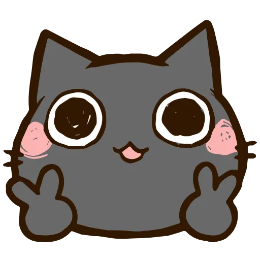 ✌️ Стикер «Black Cat» для Telegram