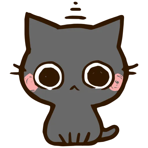 🙄 Стикер «Black Cat» для Telegram