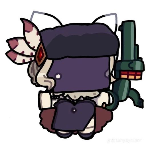 🐱 Стикер «Black Dahlia Skullgirls» для Telegram
