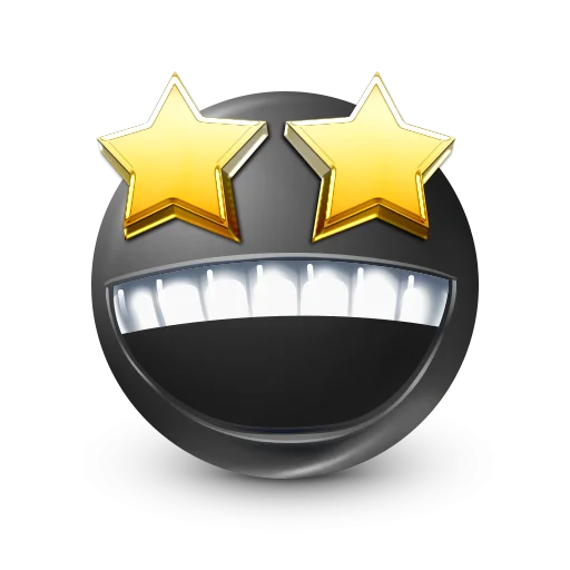 🤩 Стикер «Black Face Emoji» для Telegram