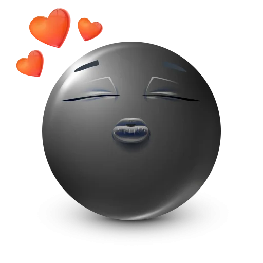 🤩 Стикер «Black Face Emoji» для Telegram