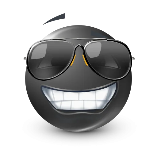 🤩 Стикер «Black Face Emoji» для Telegram