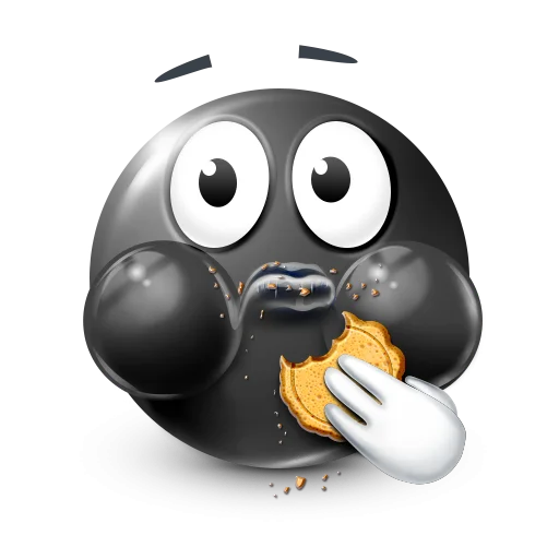 🤩 Стикер «Black Face Emoji» для Telegram