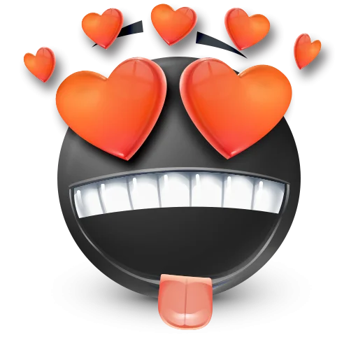 🤩 Стикер «Black Face Emoji» для Telegram