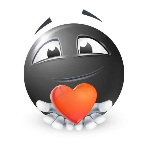 🤩 Стикер «Black Face Emoji» для Telegram