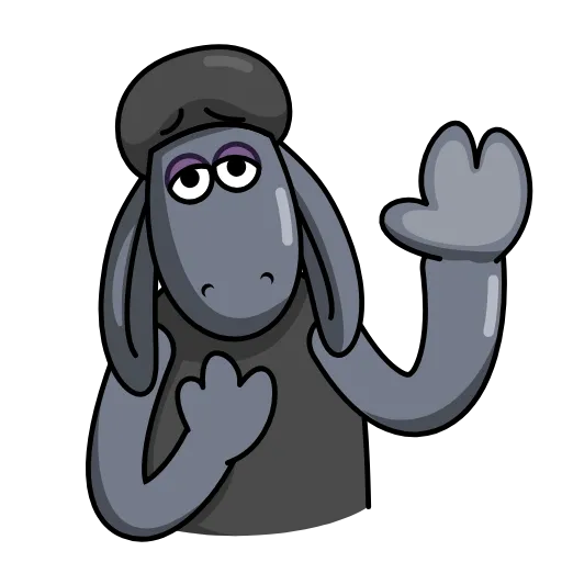 🐾 Эмодзи «Black Shaun» для Telegram