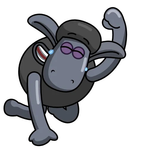 Стикерпак Black Shaun для Telegram