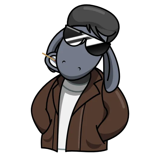 😎 Эмодзи «Black Shaun» для Telegram