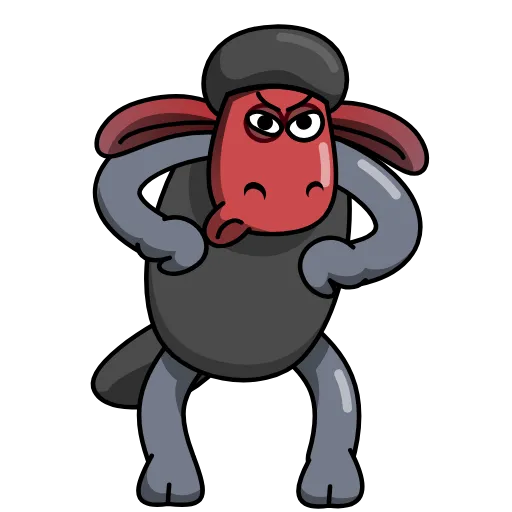 😤 Эмодзи «Black Shaun» для Telegram