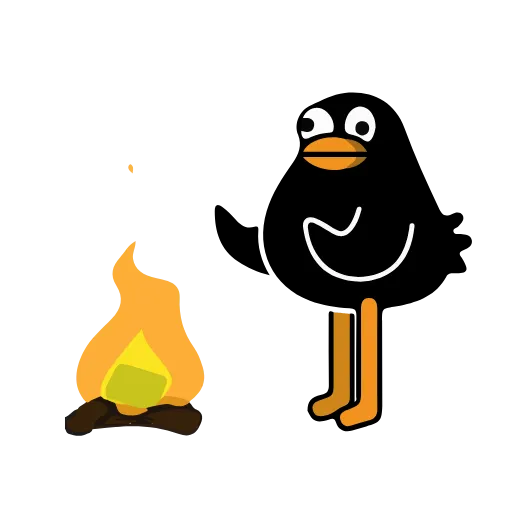 🔥 Эмодзи «Black Duck» для Telegram