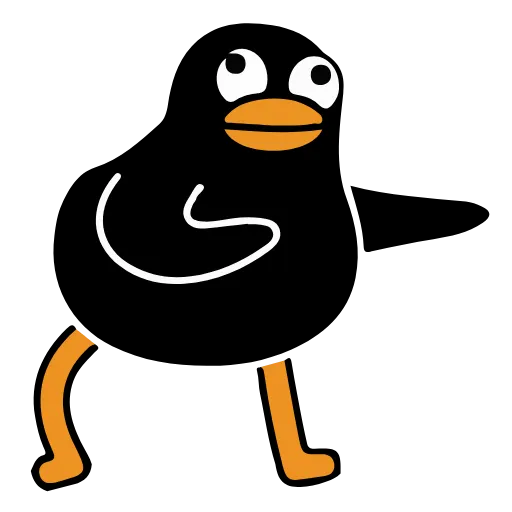 👉 Эмодзи «Black Duck» для Telegram