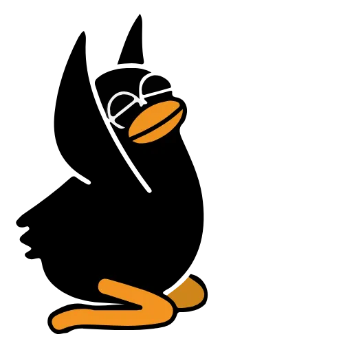 🙏 Эмодзи «Black Duck» для Telegram