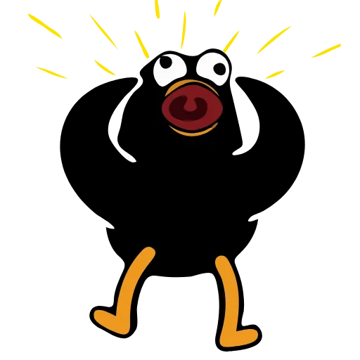 😱 Эмодзи «Black Duck» для Telegram