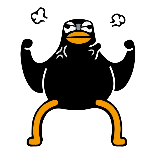 💪 Эмодзи «Black Duck» для Telegram