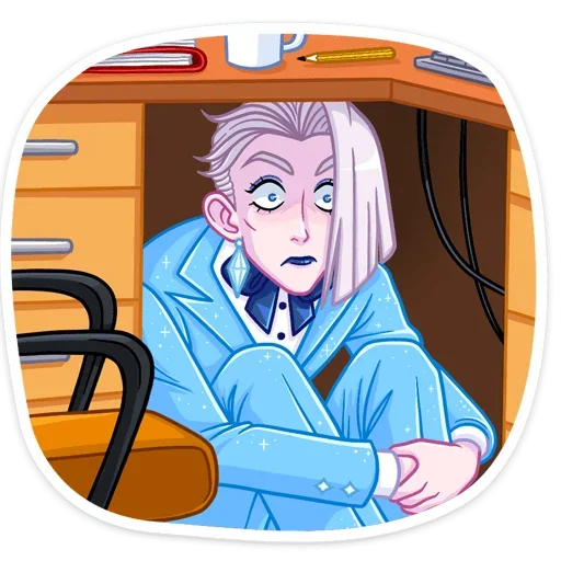 😟 Стикер «Бланш без надписей» для Telegram
