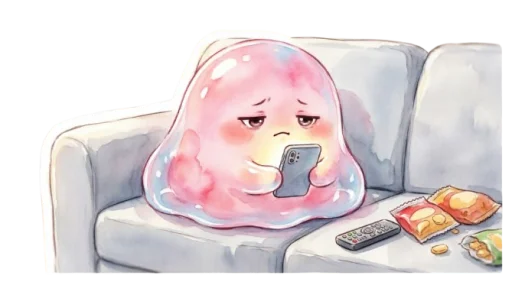 😢 Стикер «Тревожный слайм» для Telegram