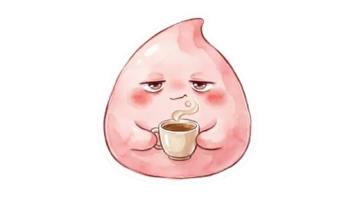 ☕️ Стикер «Тревожный слайм» для Telegram
