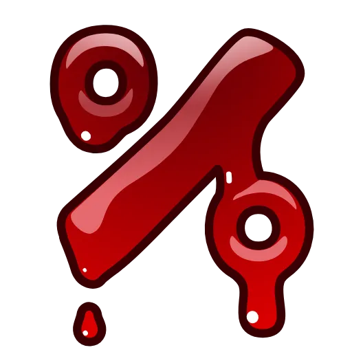 💯 Эмодзи «Bloody Font Emoji» для Telegram