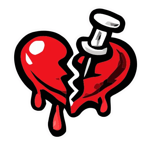 💔 Эмодзи «Bloody Red» для Telegram