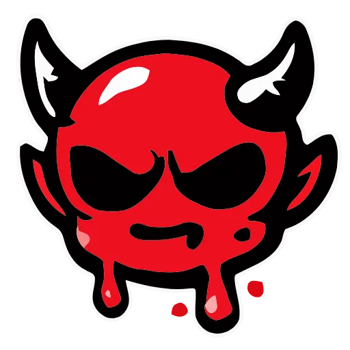👿 Эмодзи «Bloody Red» для Telegram
