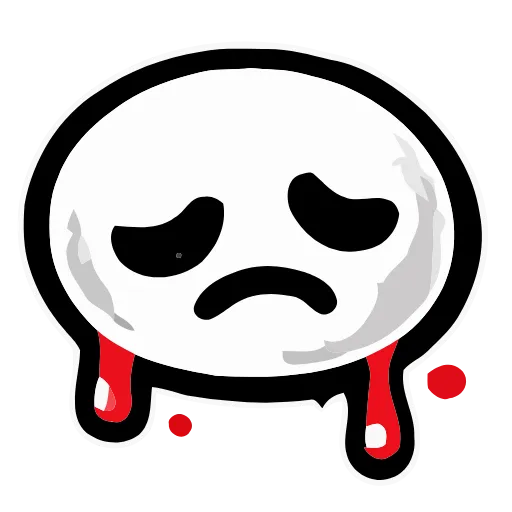 😞 Эмодзи «Bloody Red» для Telegram