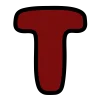 🤩 Эмодзи «Темно-красные буквы» для Telegram