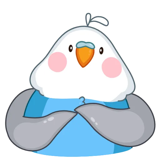 😛 Эмодзи «Blue Bird» для Telegram