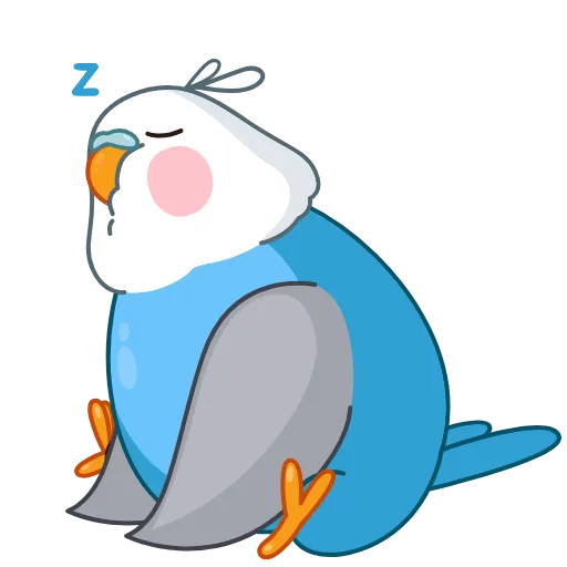 😴 Эмодзи «Blue Bird» для Telegram