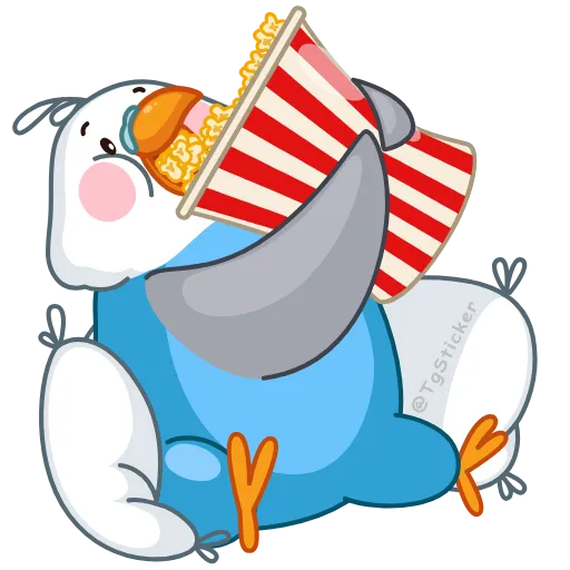 🍿 Эмодзи «Blue Bird» для Telegram