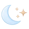 🌙 Эмодзи «Голубые буквы, иконки» для Telegram