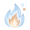 🔥 Эмодзи «Голубые буквы, иконки» для Telegram