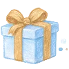 🎁 Эмодзи «Голубые буквы, иконки» для Telegram