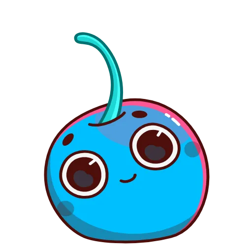 😉 Эмодзи «Blue Cherry» для Telegram