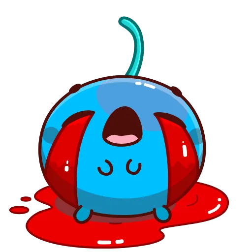 😭 Эмодзи «Blue Cherry» для Telegram