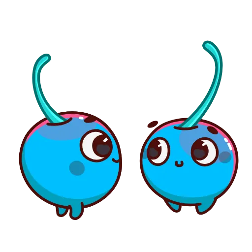 😘 Эмодзи «Blue Cherry» для Telegram