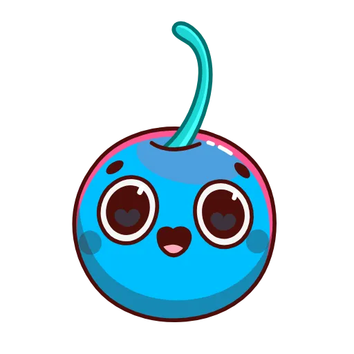 😆 Эмодзи «Blue Cherry» для Telegram