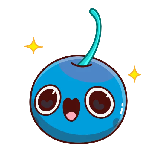 🤩 Эмодзи «Blue Cherry» для Telegram