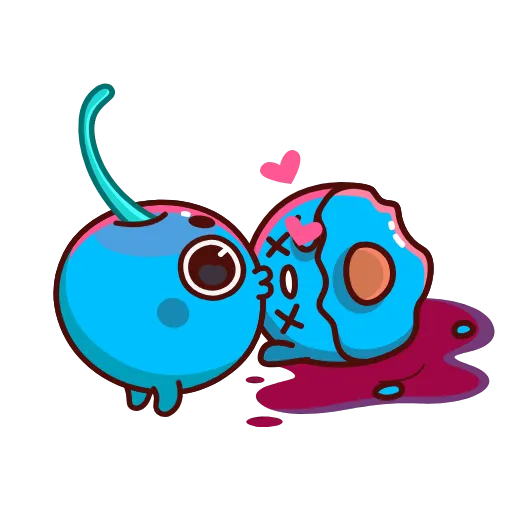 😘 Эмодзи «Blue Cherry» для Telegram