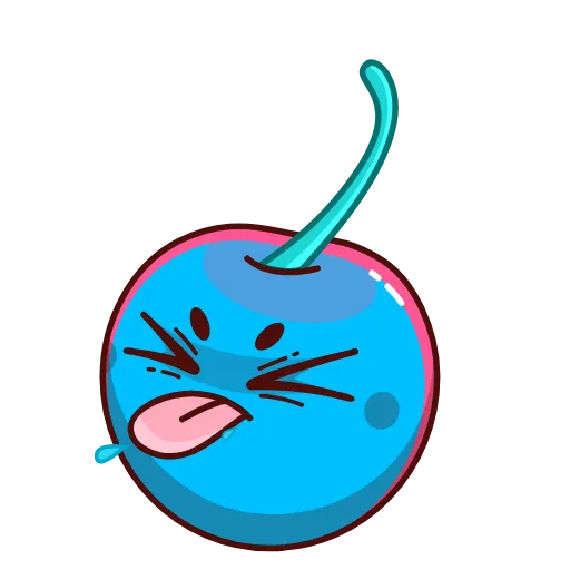 😝 Эмодзи «Blue Cherry» для Telegram