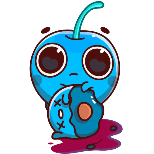 🧟‍♂️ Эмодзи «Blue Cherry» для Telegram