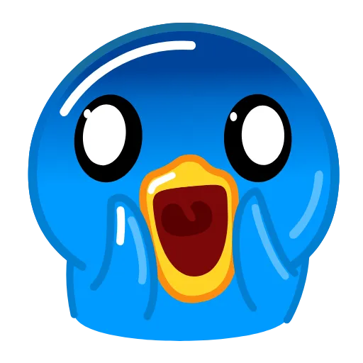 😱 Эмодзи «Blue Duck» для Telegram