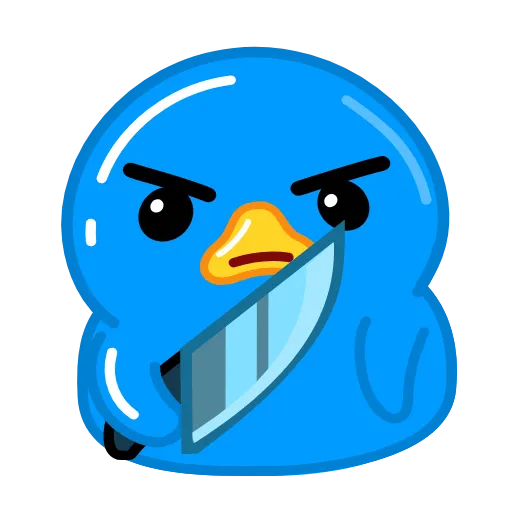 🔪 Эмодзи «Blue Duck» для Telegram